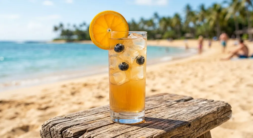 Tropical Refresher cocktail made with Sway by MadTree